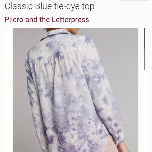 Pilcro Anthropology tie-dye button down. Brand new never worn size medium. - Picture 8 of 10